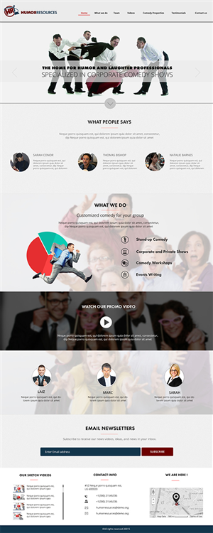 Web Design by Karthik_Designer for Humor Resources | Design: #6283471