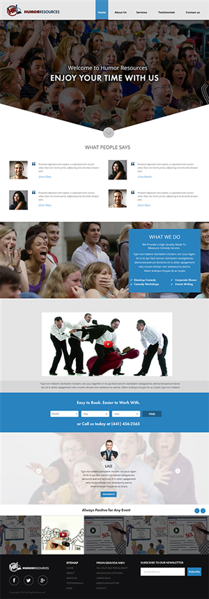 Web Design by Karthik_Designer for Humor Resources | Design: #6283474