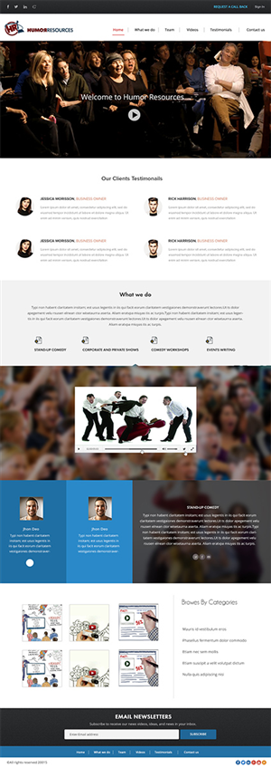 Web Design by Karthik_Designer for Humor Resources | Design: #6283479