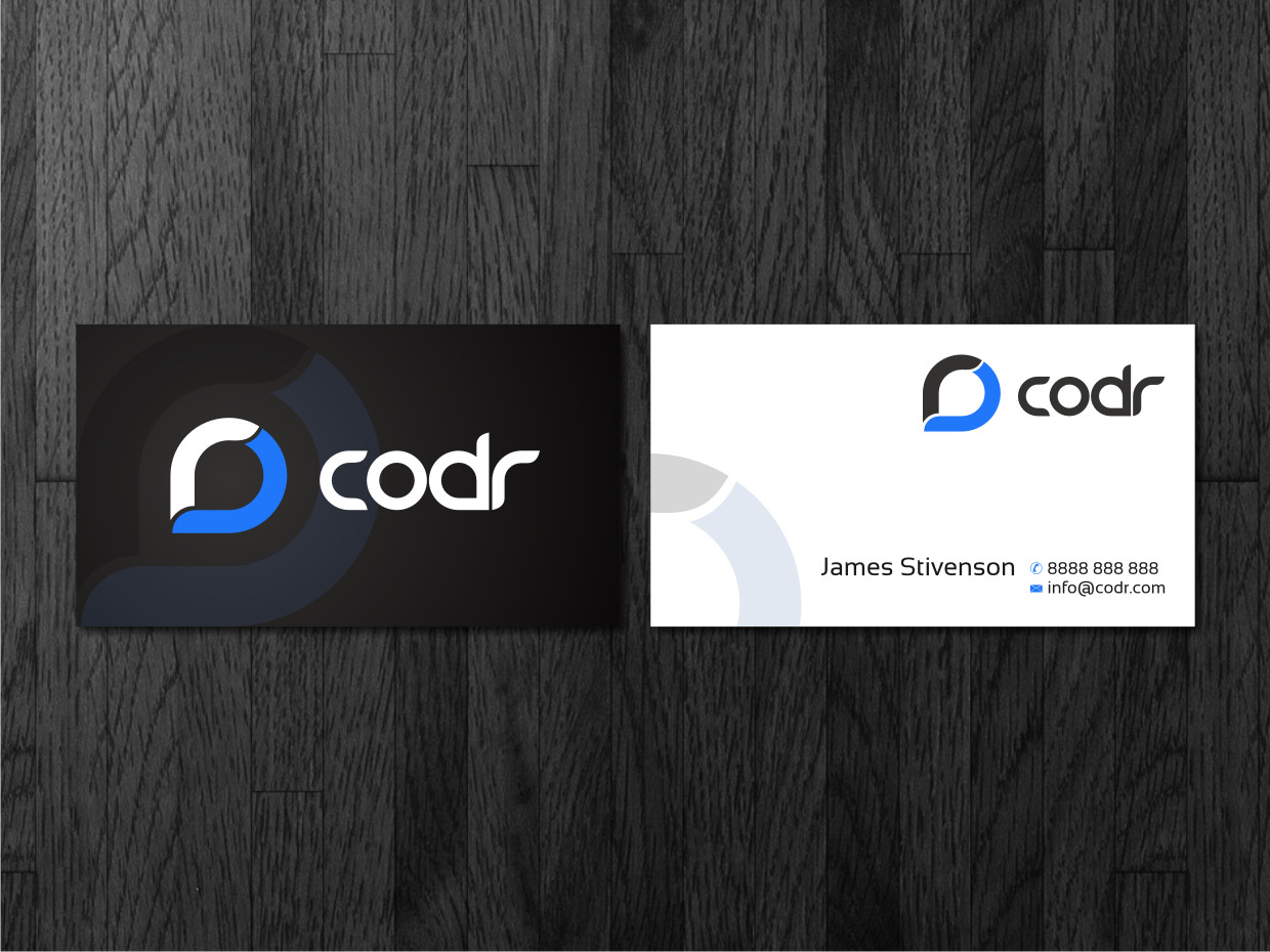 Business Card Design by Atvento Graphics for Codr Software | Design #1669253
