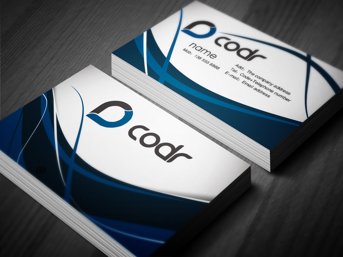 Business Card Design by athar khan for Codr Software | Design #1690287