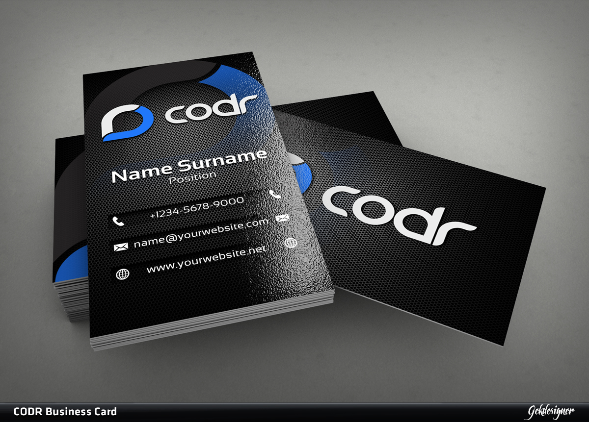 Business Card Design by gekgrfx for Codr Software | Design #1701694