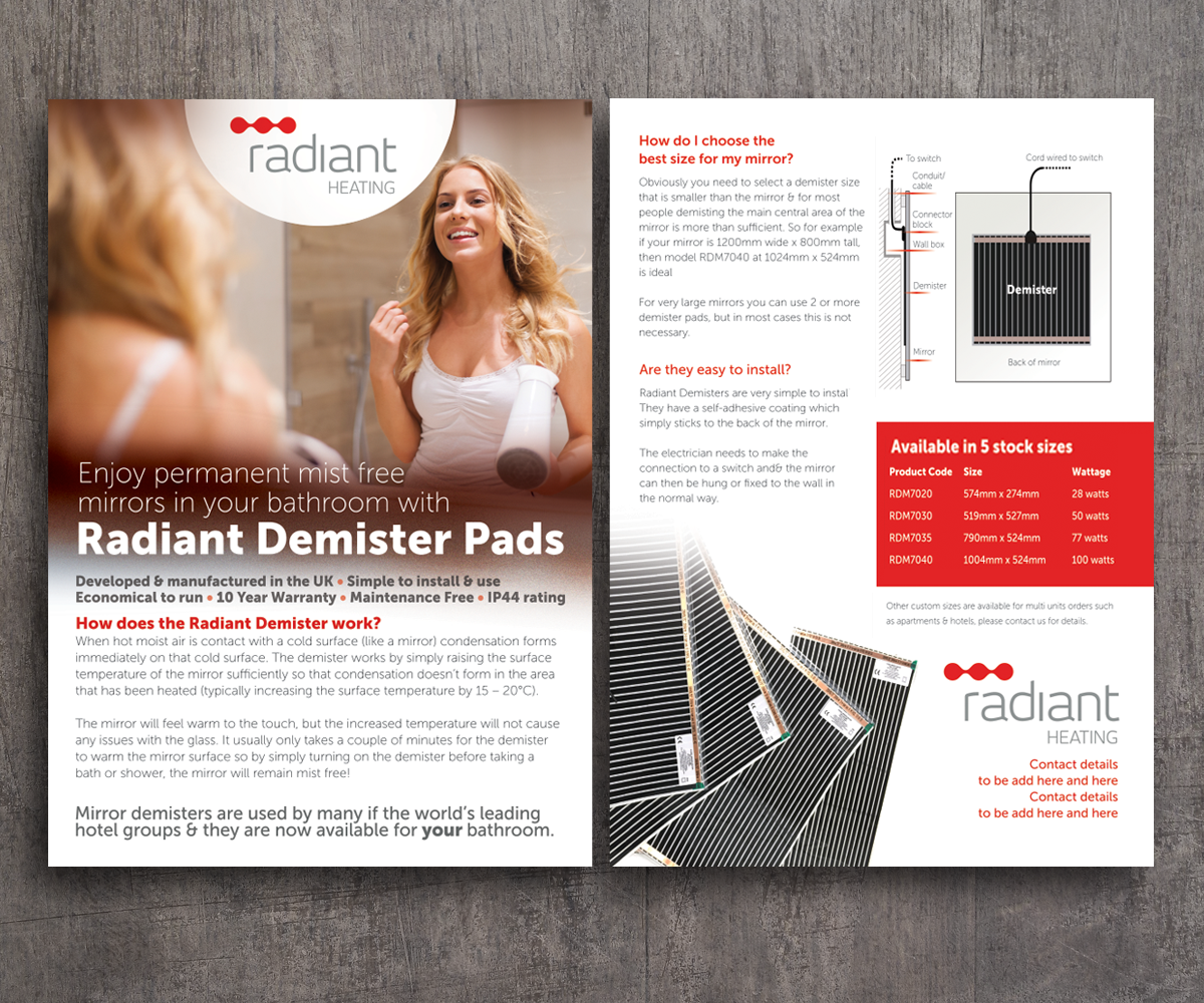 Design de Flyer par see why pour Radiant Heating Pty Ltd | Design #6287713