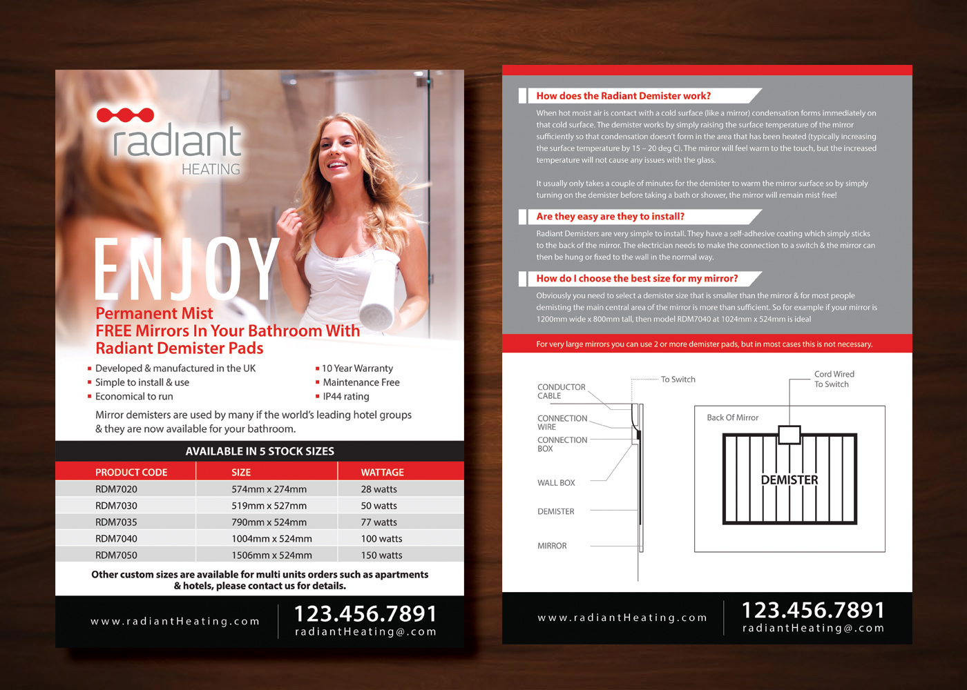 Diseño de Flyer por uk para Radiant Heating Pty Ltd | Diseño #6288010