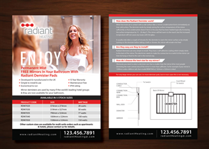Diseño de Flyer por uk para Radiant Heating Pty Ltd | Diseño #6288010