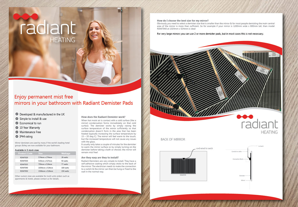 Flyer Design by alex989 for Radiant Heating Pty Ltd | Design #6267729
