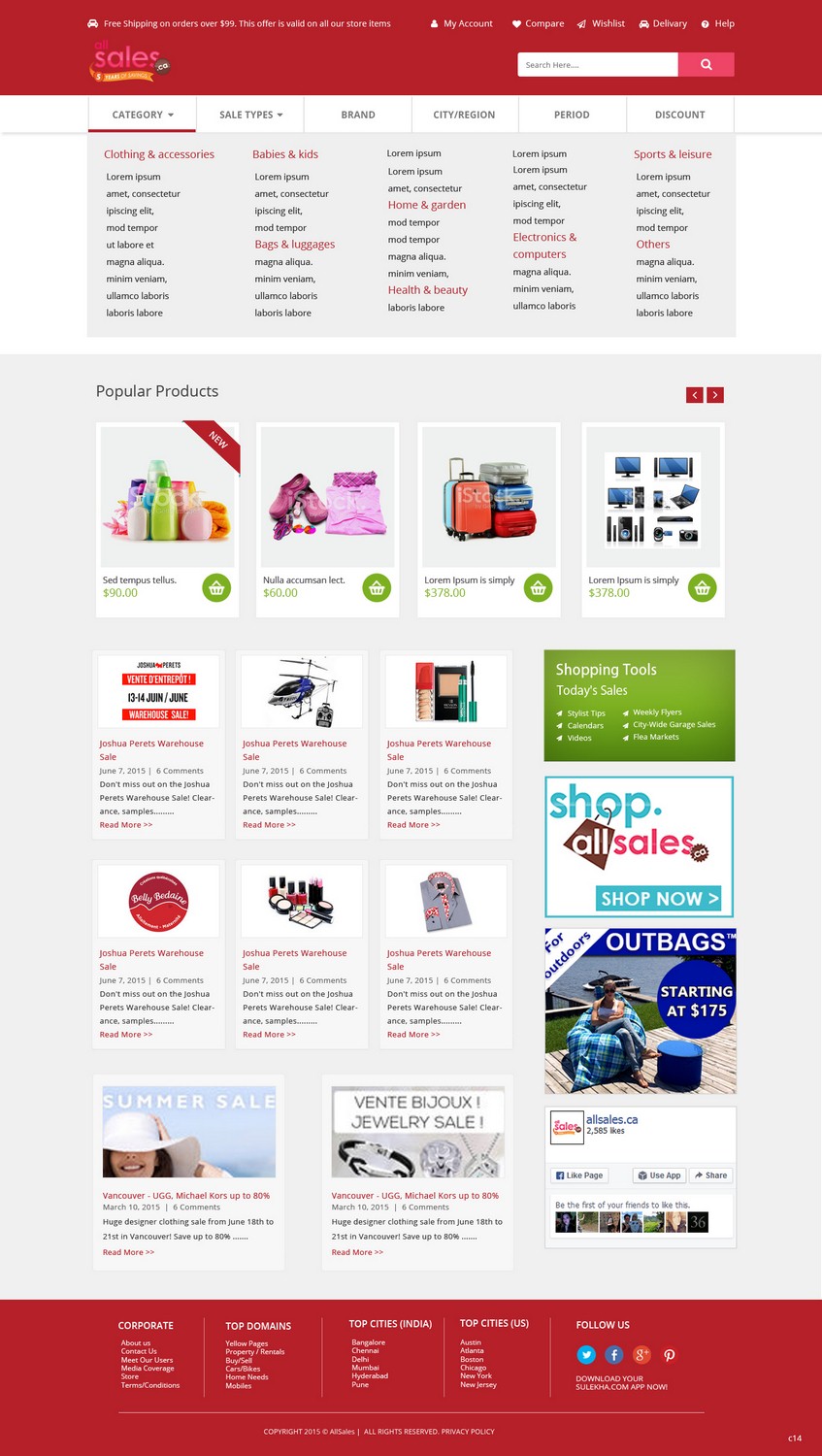 Web-Design von pb für Victoria 4B Inc. (lesventes.ca & allsales.ca) | Design #6444464