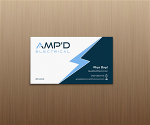 Amp'd Electrical Business Card Design