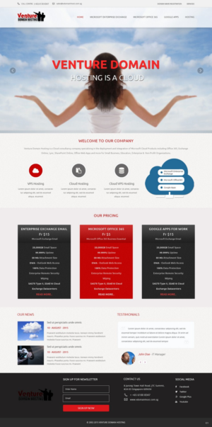 Web Design by pb for Venture Domain Hosting | Design: #6933063