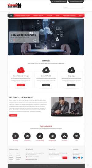 Web Design by pb for Venture Domain Hosting | Design: #6933064