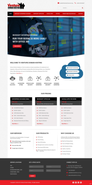 Web Design by pb for Venture Domain Hosting | Design: #6933066