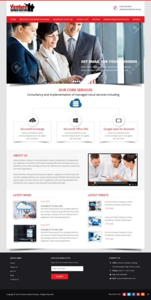 Web Design by pb for Venture Domain Hosting | Design: #6933067