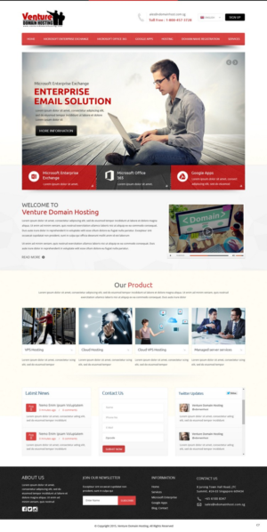 Web Design by pb for Venture Domain Hosting | Design: #6946911