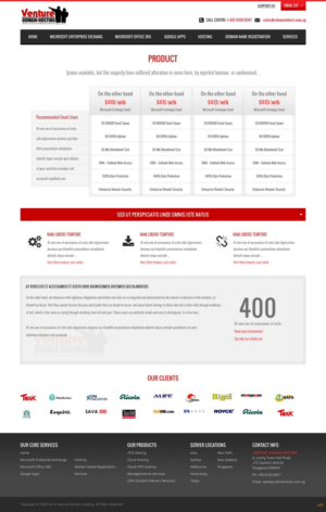 Web Design by pb for Venture Domain Hosting | Design: #7034073