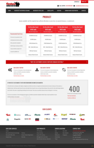 Web Design by pb for Venture Domain Hosting | Design: #7034074