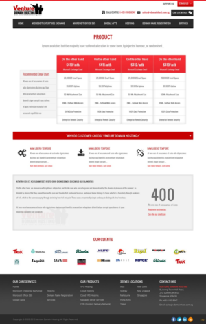 Web Design by pb for Venture Domain Hosting | Design: #7046967
