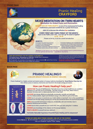 Flyer Design for a Mediation (Mediation on Twin Hearts) | Flyer Design by Artcher