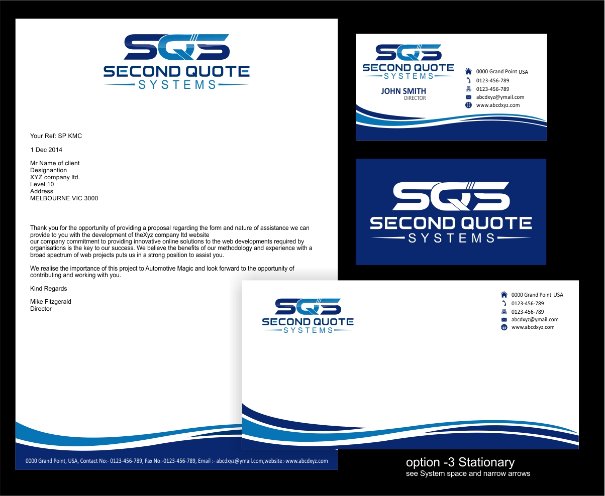Logo Design by Sarah Graphic for Second Quote Systems Ltd. | Design: #6316861