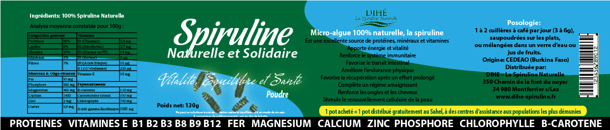 Verpackungs-Design von Hatem für Dihé - La spiruline naturelle | Design #1733618