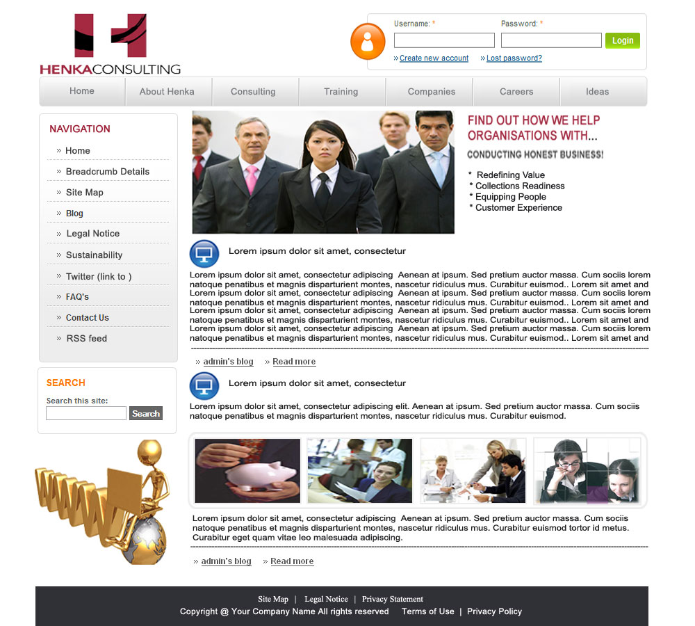 Web Design par Radiance pour Henka Consulting | Design #9502