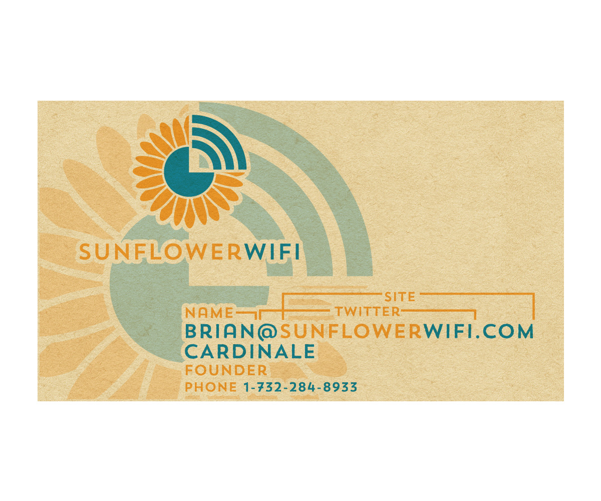 Logo and Business Card Design by at-as for Sunflower WiFi | Design #6381135