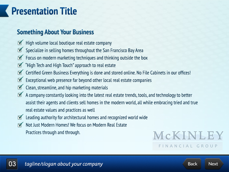 PowerPoint Design by Danang Prastiawan for McKinley Financial Group | Design #6291593