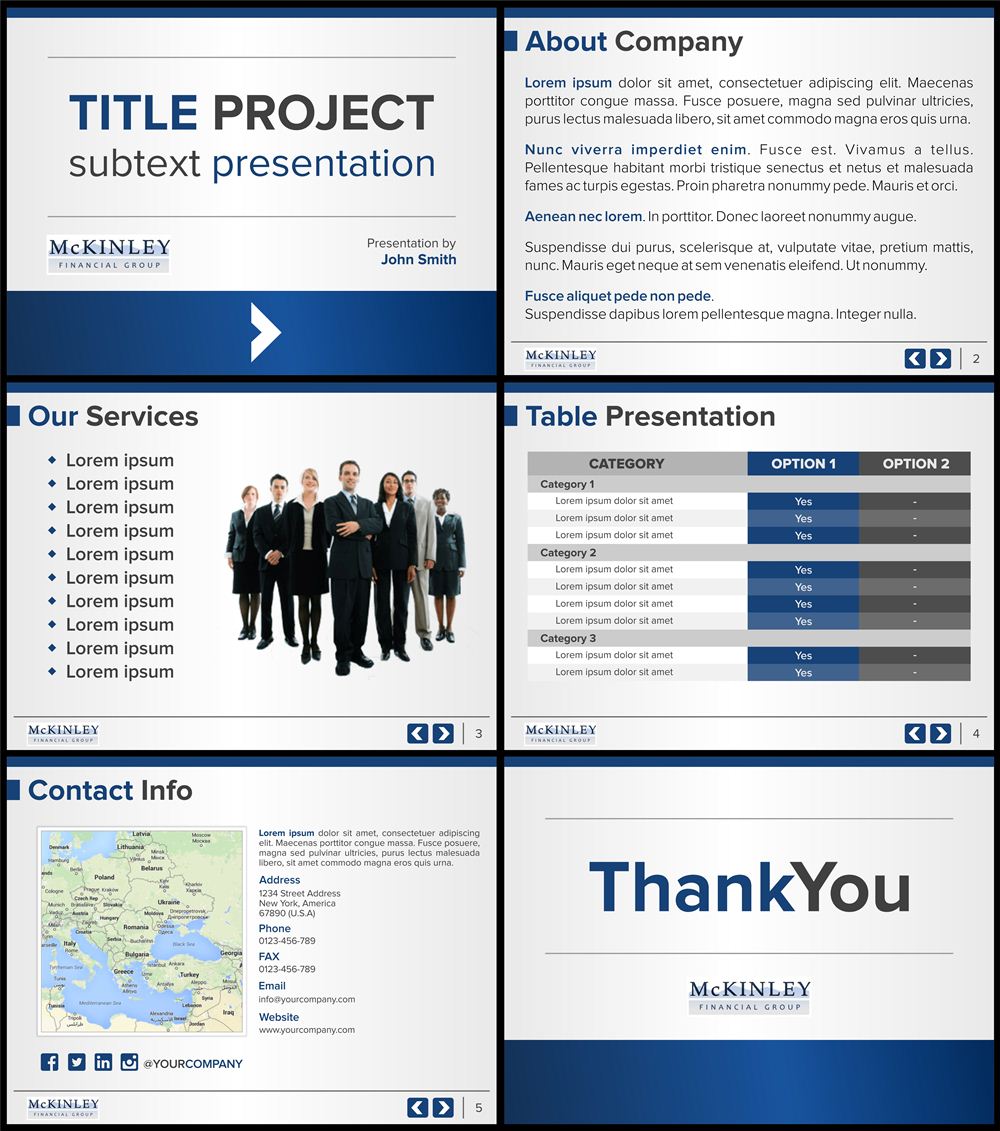 Design de PowerPoint par Danang Prastiawan pour McKinley Financial Group | Design #6291599