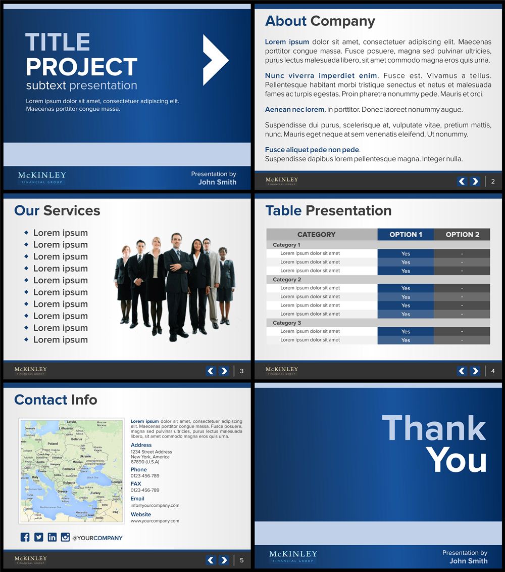 Design de PowerPoint par Danang Prastiawan pour McKinley Financial Group | Design #6291600