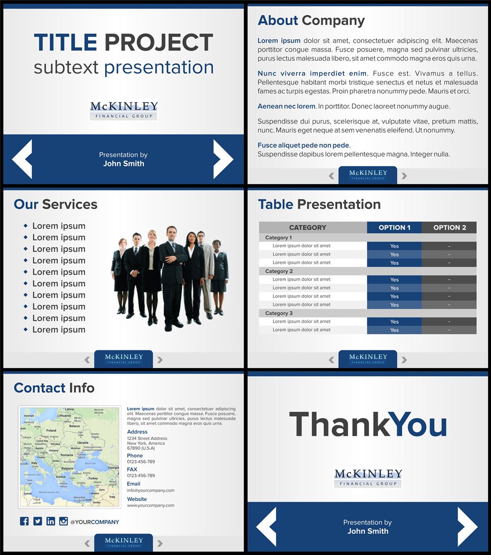 Design de PowerPoint par Danang Prastiawan pour McKinley Financial Group | Design #6291603