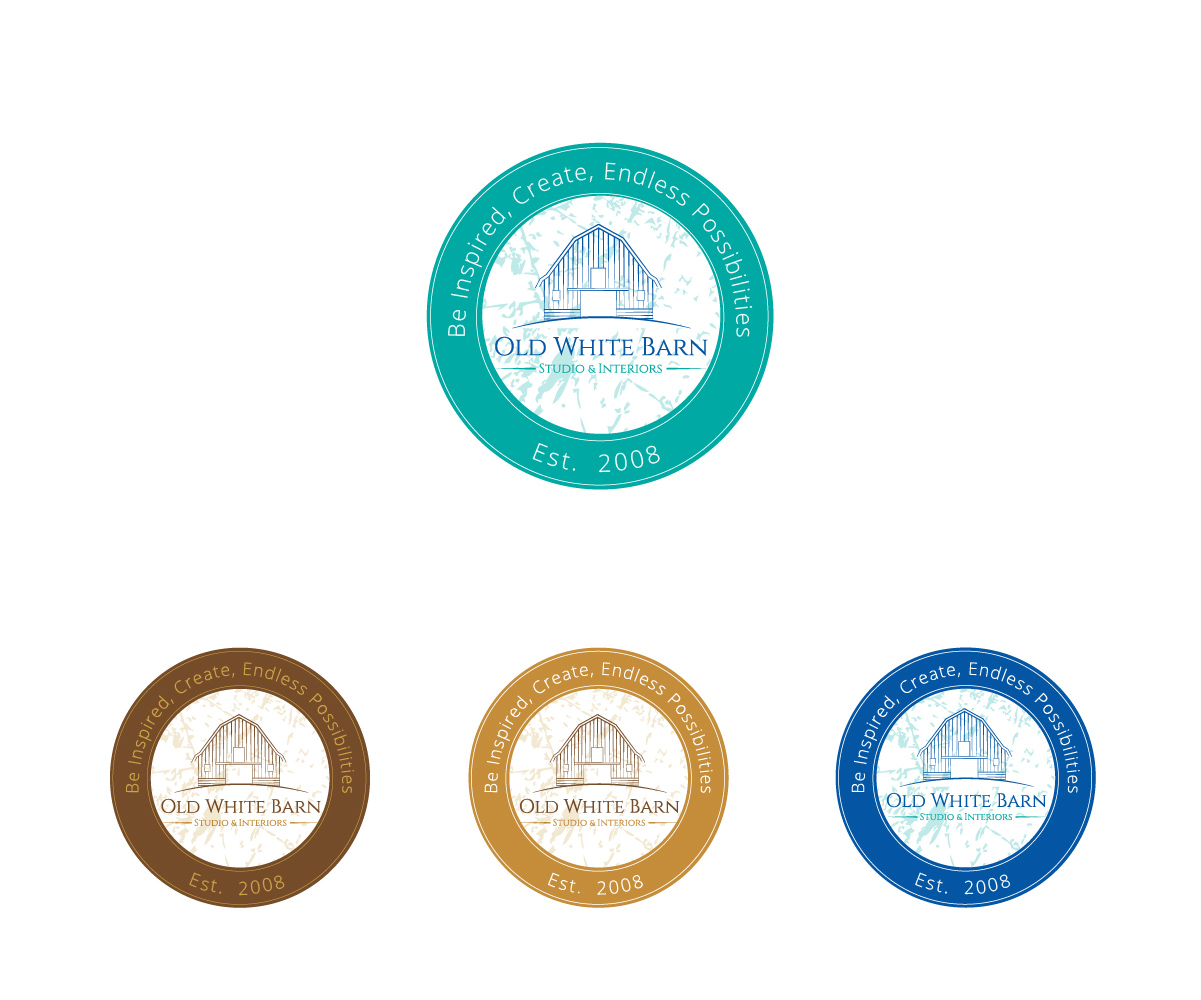 Logo and Business Card Design by wahwah for Old White Barn Studio & Interiors | Design #6406292