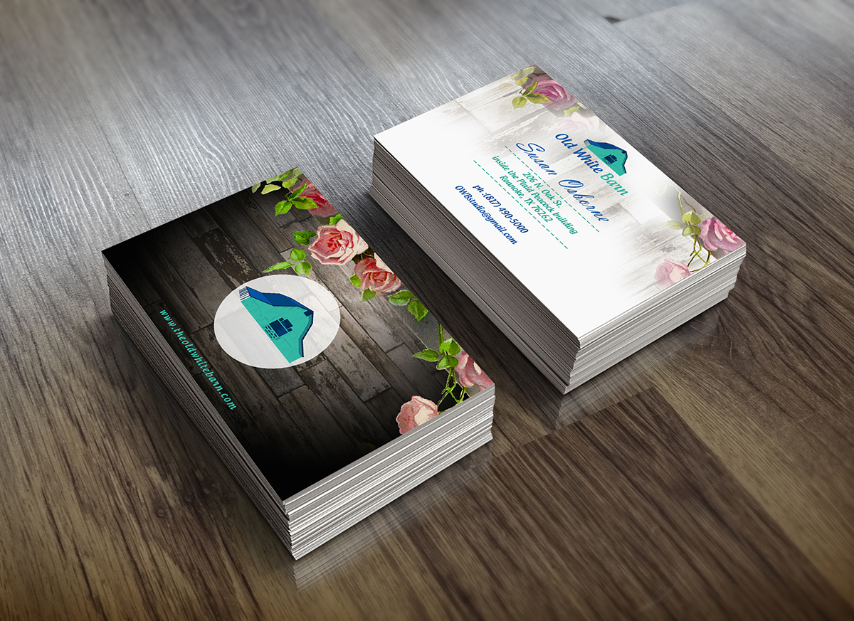 Logo and Business Card Design by Pram Shaw for Old White Barn Studio & Interiors | Design #6396087