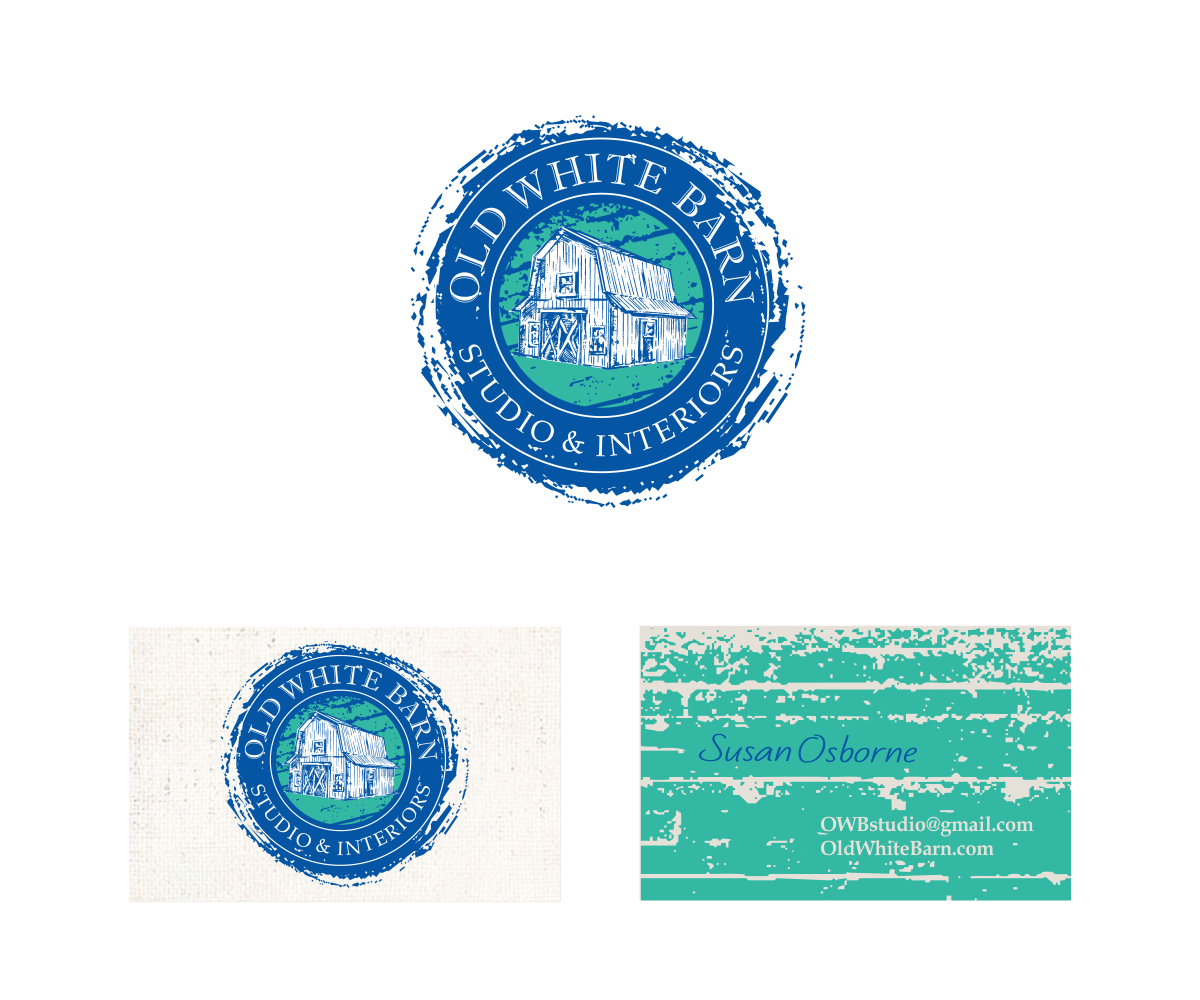Logo and Business Card Design by esmmero for Old White Barn Studio & Interiors | Design #6401668