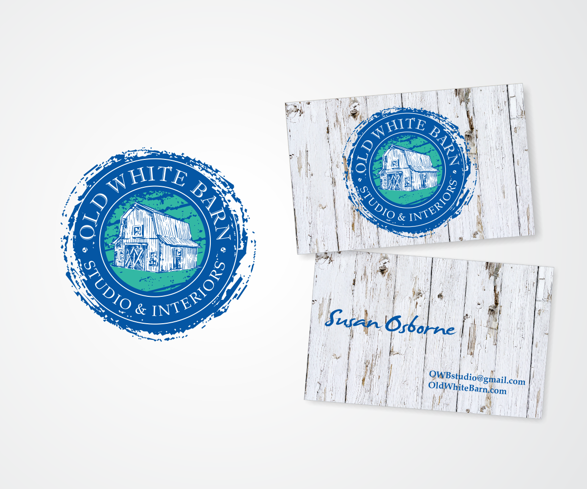 Logo and Business Card Design by esmmero for Old White Barn Studio & Interiors | Design #6411778