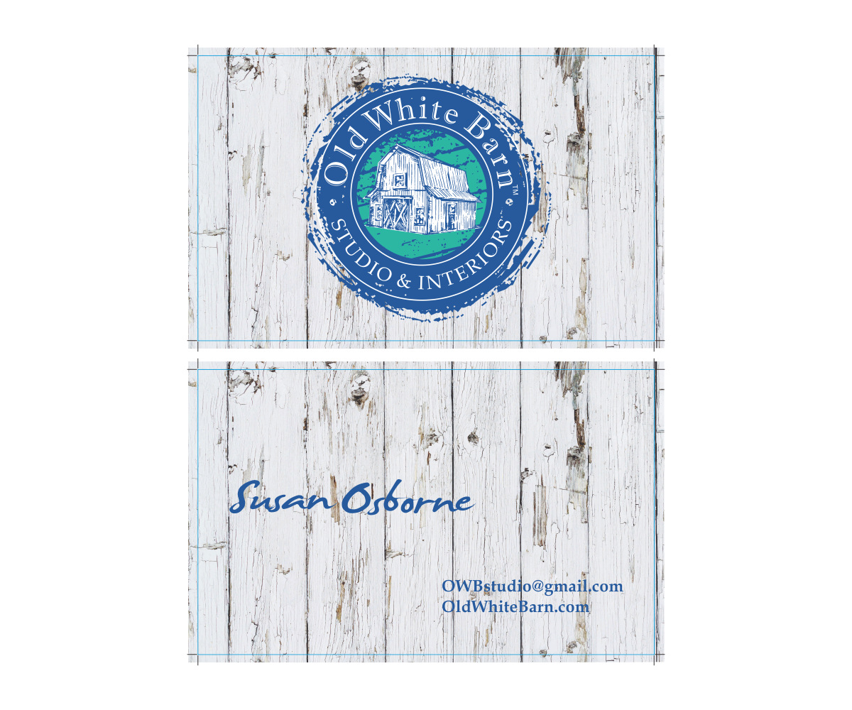 Logo and Business Card Design by esmmero for Old White Barn Studio & Interiors | Design #6438571