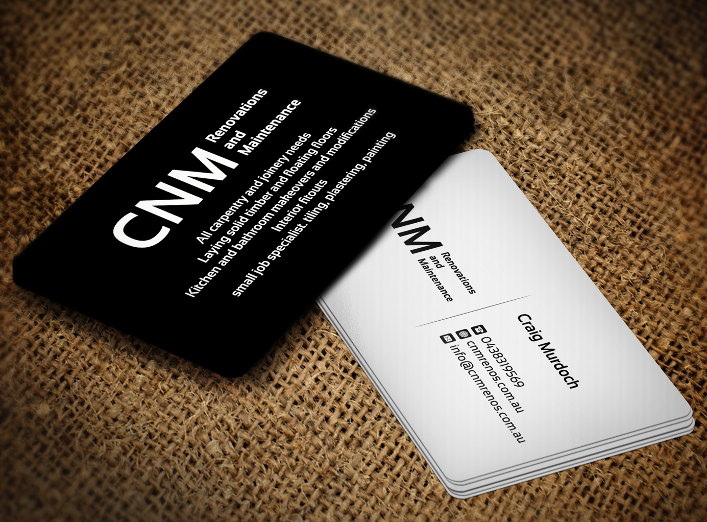 Business Card Design by Lanka Ama for CNM renovations and maintenance | Design #6299588