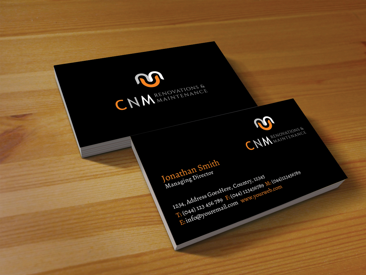 Visitenkarten-Design von Creations Box 2015 für CNM renovations and maintenance | Design #6306056