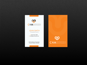 Business Card Design by Creations Box 2015 for CNM renovations and maintenance | Design: #6307786