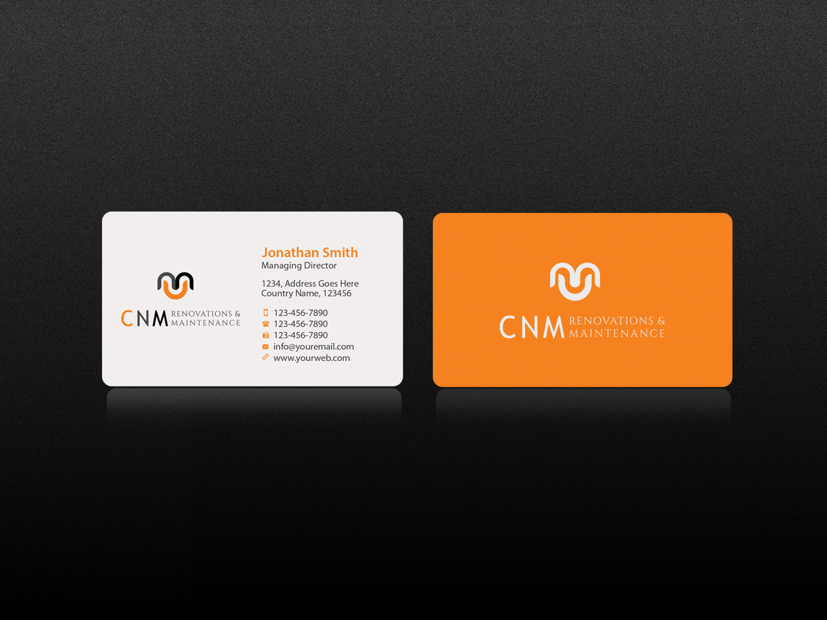 Business Card Design by Creations Box 2015 for CNM renovations and maintenance | Design #6307793