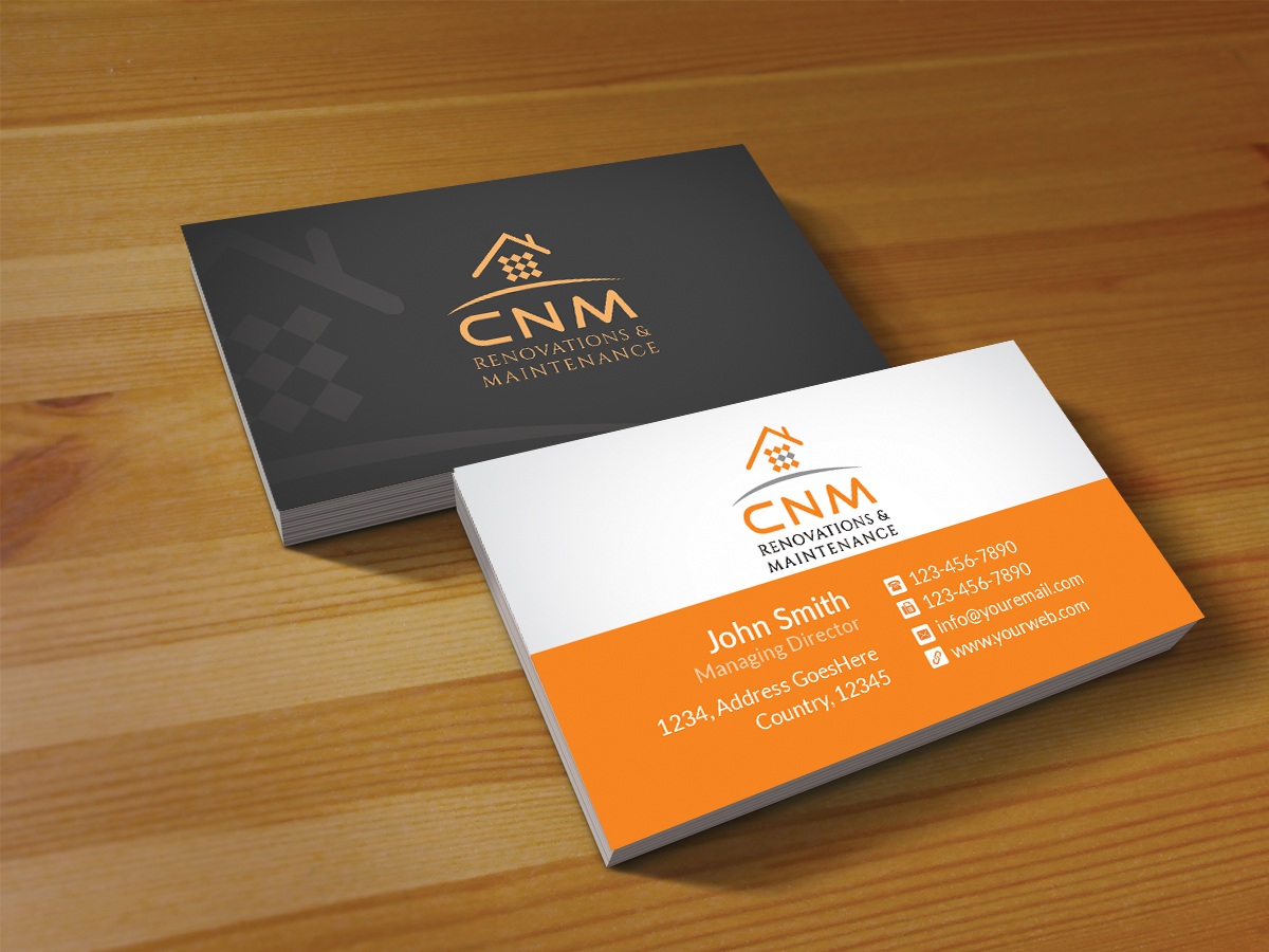 Business Card Design by Creations Box 2015 for CNM renovations and maintenance | Design #6315251