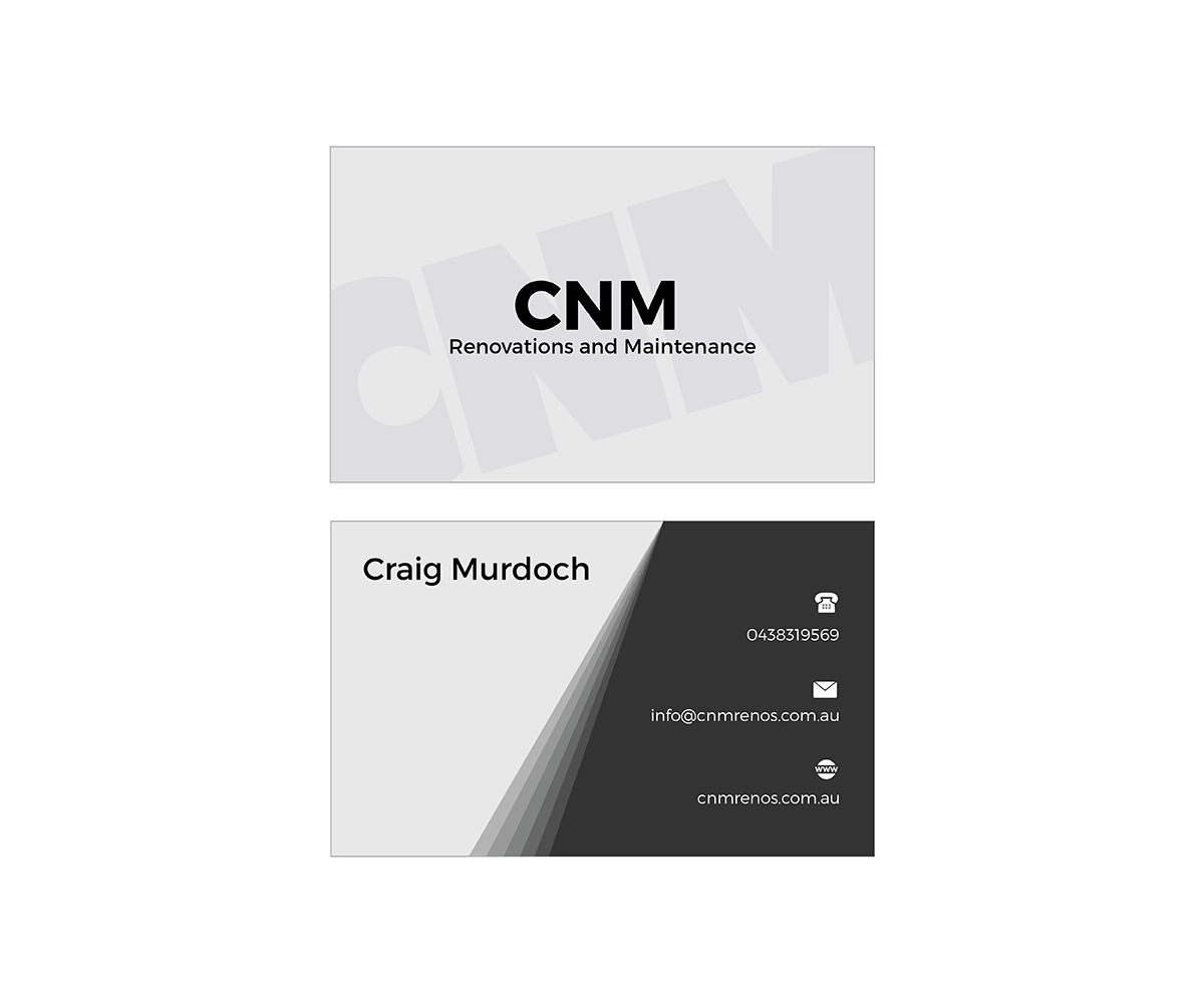 Business Card Design by Pratik Mevada for CNM renovations and maintenance | Design #6323928