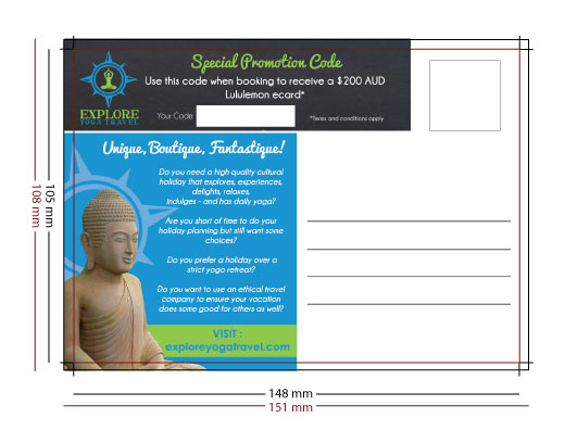 Postcard Design by ordelya.nicole for MMOJO GOLD PTY LTD | Design #6351441