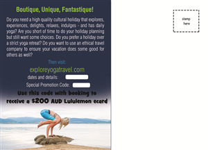 Postcard Design by sarithnambrath for MMOJO GOLD PTY LTD | Design: #6324194