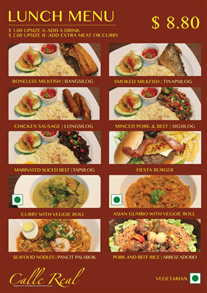 Menu Design by SarahQ for this project | Design: #6300799