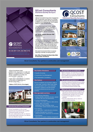 Flyer Design by kamran.gfm for QCost Consultants Pty Ltd | Design: #6326642