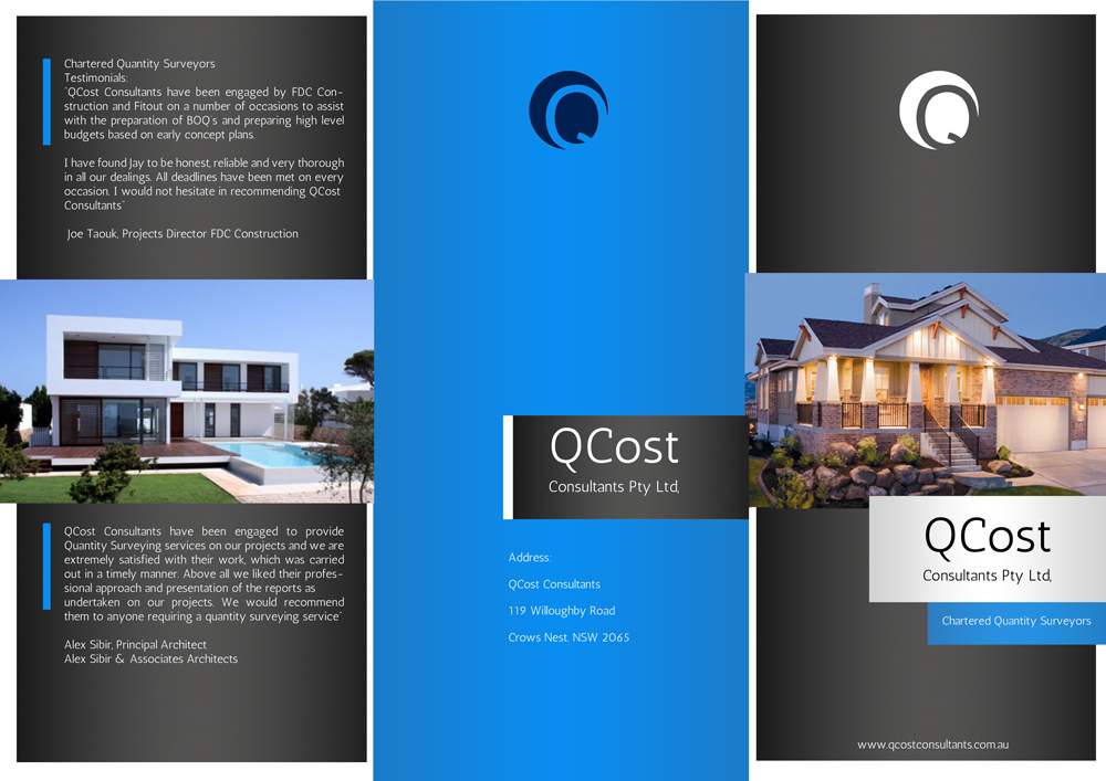 Flyer Design by BC Arts for QCost Consultants Pty Ltd | Design #6357215