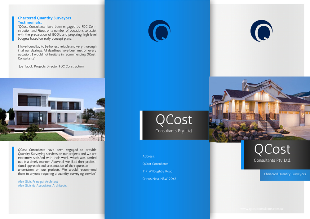 Flyer Design by BC Arts for QCost Consultants Pty Ltd | Design #6357219