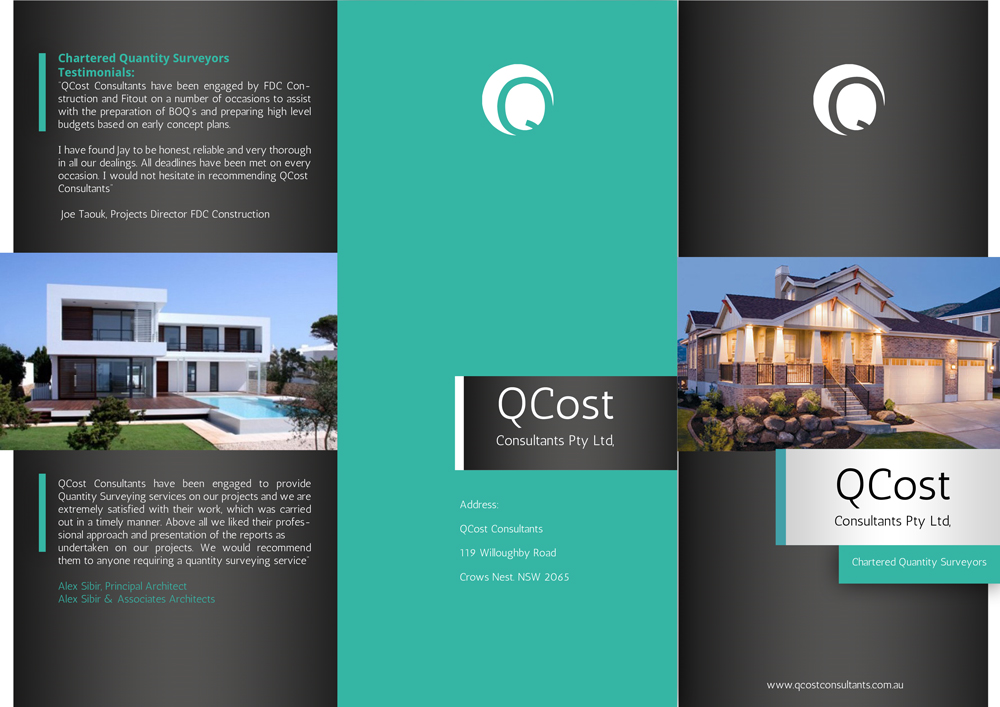 Flyer Design by BC Arts for QCost Consultants Pty Ltd | Design #6357238