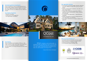 Flyer Design by BC Arts for QCost Consultants Pty Ltd | Design: #6357253