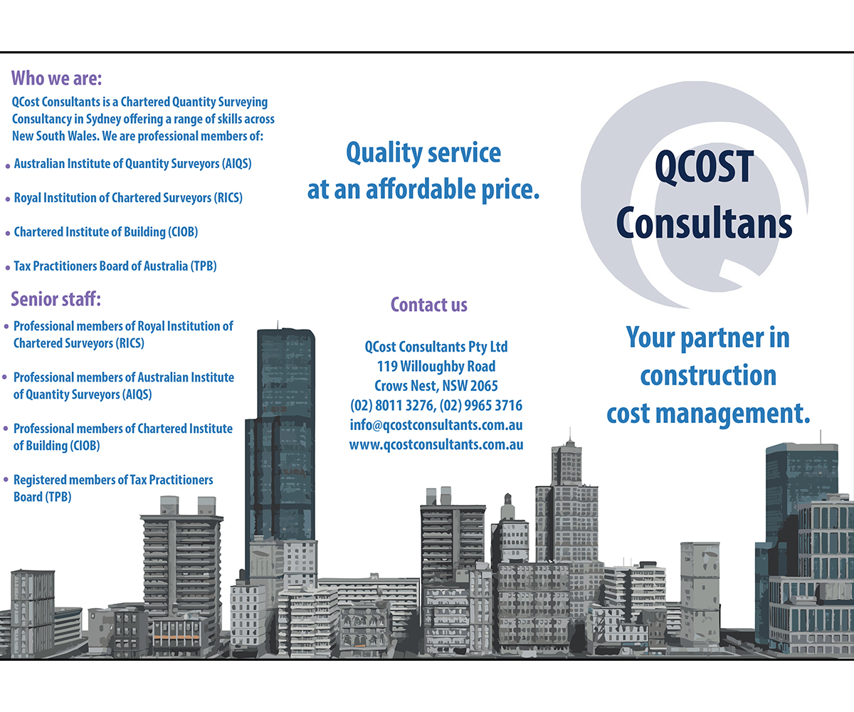 Flyer Design by Hermio for QCost Consultants Pty Ltd | Design #6368652