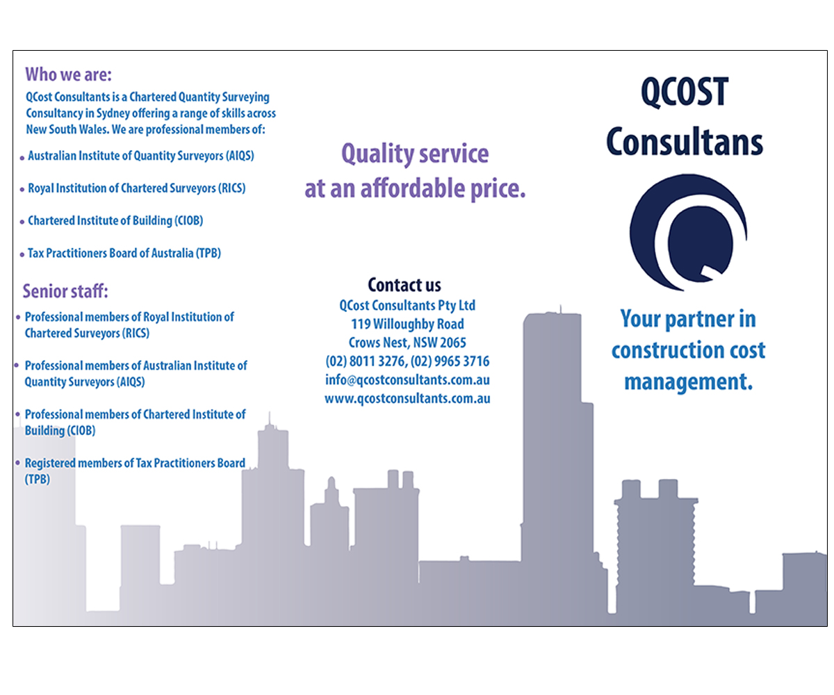 Flyer Design by Hermio for QCost Consultants Pty Ltd | Design #6368707